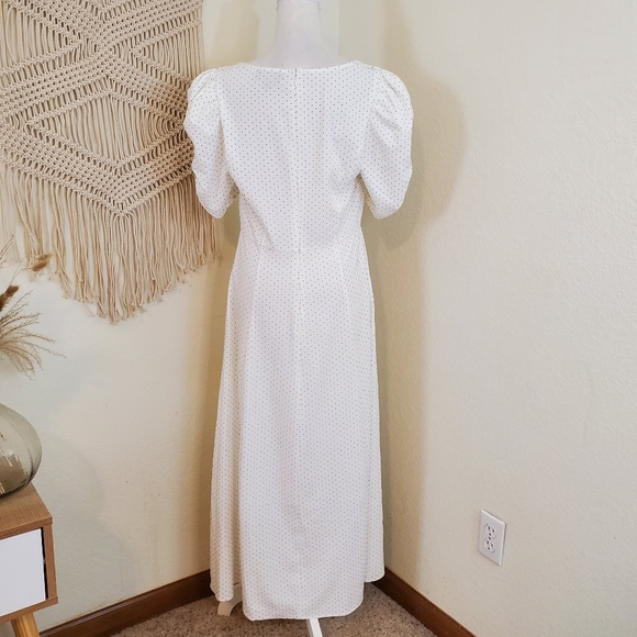 Danielle Bernstein Polka Dot Puff Sleeves Slip Dress! Size 8. - Picture 5 of 11